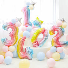 32inch Number Balloon 1 2 3 4 5 Number Digit Helium Foil Ballon Baby Shower 1st Birthday Party Wedding Decoration Balls Supplies 2024 - buy cheap