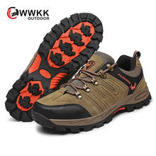 WWKK/зимняя водонепроницаемая походная обувь; обувь для альпинизма; уличные походные ботинки; треккинговые спортивные кроссовки для мужчин; обувь для охоты; треккинга 2024 - купить недорого
