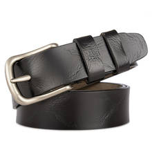 Cinturón de cuero genuino de alta calidad para hombre, cinturones de diseñador de lujo, correa de piel de vaca, pantalones vaqueros, novedad 2024 - compra barato