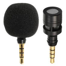 Microfone para celular, smartphone preto de 3.5mm, estilo simples, com microfone, para tablet ou notebook, gravações estéreo para reuniões, 1 peça 2024 - compre barato