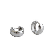 Pendientes de aro minimalistas para mujer, de Plata de Ley 925 auténtica, joyería fina, simples, accesorios de plata 2024 - compra barato