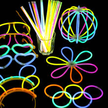 100 pçs brilho varas brilhante colorido luz vara festa fluorescente diy colar pulseira neon evento casamento concerto brilho varas 2024 - compre barato