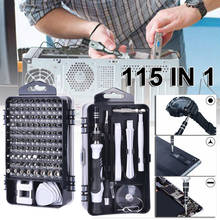 Phone Repair Tools Kit Screwdriver Set Precision 115 In 1 Magnetic Torx Hex Bit Screw Driver Bits Insulated Multitools 2024 - купить недорого