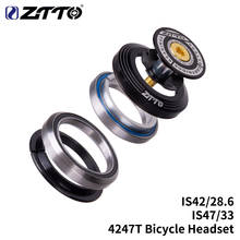 ZTTO 4247T Bicycle Bearing Headset 42mm 47mm 1 1/8"-1 1/4" 1.25 Inch 33mm Tapered Tube Fork IS42 IS47 Integrated Angular Contact 2024 - buy cheap