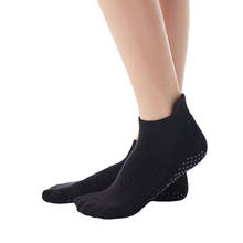 Gobygo 1 par meias de yoga anti deslizamento senhora alta qualidade meias pilates pvc partículas respirável confortável meias para fitness 2024 - compre barato