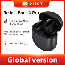 xiaomi redmi buds 3 pro tws Versão global  bluetooth fones de ouvido sem fio 35db anc duplo dispositivo redmi airdots 3 pro 2024 - buy cheap