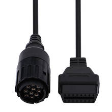 OBD2 Bluetooth адаптер 10 Pin до 16 Pin черный разъем адаптера диагностический кабель подходит для BMW ICOM-D мотоцикл 2024 - купить недорого
