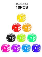 10PCS/Set Dice Set Transparent Dice Set 16mm Multi Color Six Sided Playing Games Dice Set For Club Table Board Games 2024 - buy cheap