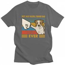 Cool Best Jack Russell Terrier Dad Ever Tshirt Men Short Sleeves Casual Dog Lover Tee Shirt 100% Cotton T-shirt Apparel Gift 2024 - buy cheap