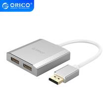 Orico displayport para dupla porta de exibição macho para fêmea hd 1.2 versão 4k adaptador cabo 15cm para computador portátil tablet projetor 2024 - compre barato