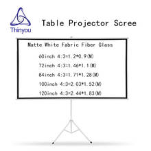 Thinyou Matte White Fabric Fiber Glass 120 Inch 4:3 Stand Tripod Portable Floor stand Bracket Projection Screen 2024 - buy cheap