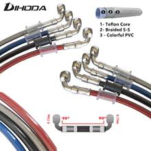 400 To 2200mm 90°- 90°  Motorcycle Hydraulic Reinforced Brake Hose oil Line Fit ATV Dirt Pit Racing Bike Braided oil hose 2024 - buy cheap