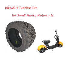 Neumático ancho de 10 pulgadas para motocicleta, rueda sin cámara para vehículo eléctrico Mini Harley, 10x6,00-6 2024 - compra barato