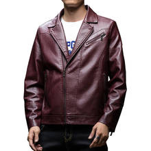 Jaqueta de couro 5xl masculina, outono nova casual motocicleta casaco masculino de couro pu jaquetas jaqueta de couro masculina casacos masculinos plus size 2024 - compre barato