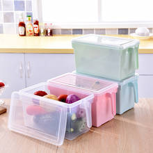 Cajas de almacenamiento de plástico para el hogar, refrigerador de cocina moderno multifunción con asa, caja de almacenamiento de alimentos para frutas y verduras 2024 - compra barato