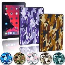 Funda de tableta con estampado de camuflaje para Apple IPad 8, 2020, 10,2 pulgadas, anticaída, Multicolor, de cuero, plegable 2024 - compra barato