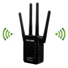 300Mbps PIXLINK WR16 Wireless Router WiFi Range Extender Booster Wi-Fi Repeater AP WPS Network Signal 4 Antennas Easy Setup 2024 - buy cheap