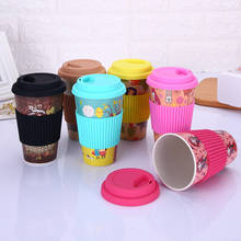 300ml 450ml 500ml Coffee Mug Bamboo Christmas Gift Cup Outdoor Travel Mug Cup Portable Milk Cup with Cover Cute Office Mug 2024 - buy cheap