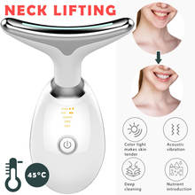 Neck Beauty Lifting Massage Device LED Photon Therapy Skin Tighten Reduce Double Chin Wrinkle Remove Facial Care Tools 3 Colors 2024 - buy cheap