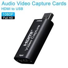 Placa de captura de áudio e vídeo, hdmi para usb2.0, 1080p, gravação através de câmera dslr, aquisição de alta definição, transmissão ao vivo 2024 - compre barato