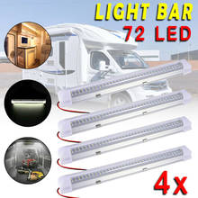 Tira de luz led para interior do carro, lâmpada super brilhante para armário, barra van, ônibus, 4.5w, 12v, 72 peças 2024 - compre barato