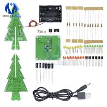 Kit con luz LED DIY de árboles de Navidad profesional, placa de módulo electrónico con carcasa de batería, circuito LED Flash rojo y verde, bricolaje 2024 - compra barato