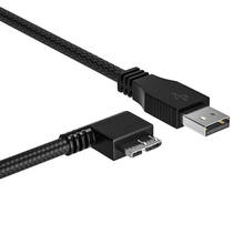 Кабель USB 3,0 к Micro B, длинный Угловой кабель USB 3,0 для внешнего жесткого диска 2,5 м, кабель Micro USB 3,0 для камер Canon, Nikon, ноутбуков 2024 - купить недорого