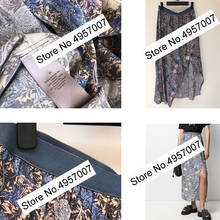 Ladies Viscose Elastic High Waist Floral Printed Midi Skirt 2024 - buy cheap