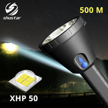 Супер яркий светодиодный фонарик XHP50, перезаряжаемый прожектор, водонепроницаемый фонарь для кемпинга, 3 режима освещения, используемый для приключений, охоты 2024 - купить недорого