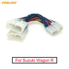 Feeldo 10 pces carro de áudio rádio 12pin macho para fêmea plugue fio chicote adaptador para suzuki wagon r áudio cd conector fiação 2024 - compre barato