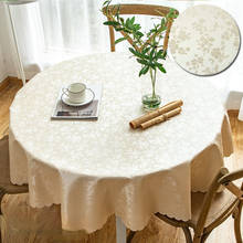 Toalha de mesa redonda europeia, capa de mesa de couro pu à prova d'água e óleo para festa de casamento e hotel 2024 - compre barato