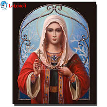 Pintura completa de diamantes 5D, bordado de diamantes de imitación redondos y cuadrados, decoración de mosaico religioso, 100% 2024 - compra barato