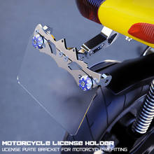 Suporte de montagem da placa de licença traseira da motocicleta, e luz de mudança de direção para Honda para Kawasaki Z750 Z800 e para YAMAHA MT07 MT09 MT10 R1 3 2024 - compre barato