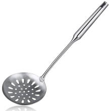 Cucharón colador de espumadera de acero inoxidable de 15 pulgadas con mango, cuchara ranurada para cocina, freidora, drenaje y freír 2024 - compra barato