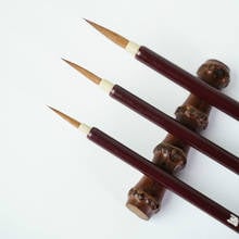 Caligrafia chinesa pincéis caneta cabelo doninha roteiro regular escova gancho linha caneta pintura tradicional chinesa escova aquarela 2024 - compre barato