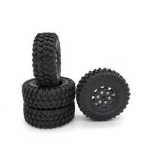 Roda de pneus de borracha 4 unidades, acessórios de atualização para xiaomi jimjimny 1/16 rc crawler peças de carro 2024 - compre barato