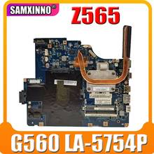 Placa-mãe i3 CPU + dissipador de calor grátis para Lenovo G565 Z565 Placa-mãe para laptop Z560 G560 LA-5754P LA-5752P Placa-mãe de teste 2024 - compre barato