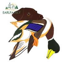 EARLFAMILY 13cm x 12.8cm for Dog Hunting Duck Creative Car Sticker Vinyl Material Personality DIY Occlusion Scratch Decal 2024 - buy cheap