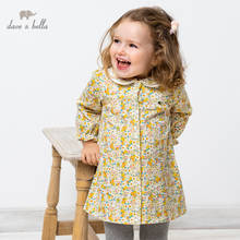 DB16711-2-vestido de primavera con estampado floral para niña, vestido de fiesta de moda para niño, ropa infantil de lolita 2024 - compra barato