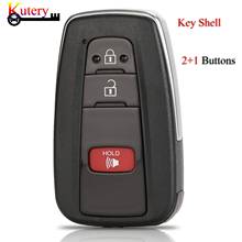 Kutery 10pcs/Lot Smart Car Key Shell For Toyota Camry RAV4 Corolla C-HR 2019 2+1 Buttons Replacement Car Key Case Fob Cover 2024 - buy cheap