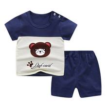 Kids Boys Clothes 6m-4y Baby Cotton Short Sleeves + Shorts Children T Shirt 2 Piece Set Baby Girl Summer Clothes 2024 - buy cheap