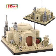 Moc City Street View Space Wars Owen Lars' Home on Tatooine Architecture Building Blocks Diy Bricks Education Toys For Children 2024 - buy cheap