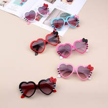 Óculos de sol infantil, óculos escuros para meninos e meninas, coração, uv400 2024 - compre barato