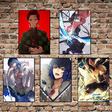 Painting Modern Manga Demon Slayer Anime Printed Nordic Canvas Poster Wall Art Modular Home Decor Frame Picture 2024 - buy cheap