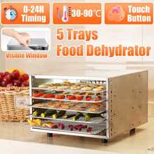 400W 5 Trays Food Dehydrator Snacks Dehydration Dryer Fruit Vegetable Herb Meat Drying Machine Stainless Steel 220V 2024 - buy cheap