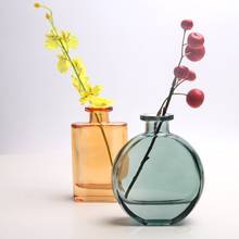 Стеклянная мини-ваза в скандинавском стиле, настольная прозрачная гидропонная Цветочная композиция, Маленькая ваза, креативные Ароматические украшения для бутылок 2022 - купить недорого