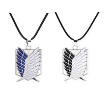 MeetLife Attack Titan Wings Of Freedom Necklace Anime Shingeki No Kyojin Scout Corps Necklace Anime Jewelry 2024 - buy cheap