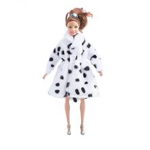 NK One Set Newest Doll Sika Deerskin Wool Coat Casual Fashion Dress Noble Tops Give For Barbie Doll Best Girl Toy Gift 6X 2024 - buy cheap