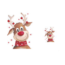 2019 Christmas Deer Patches DIY Heat Transfer Sticker Parches Iron Applique For Clothing Cute Gift For Festival Clothes Stickers 2024 - buy cheap