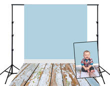 HUAYI-Fondo de fotografía para recién nacidos, cabina de fotos de bebé y niño, Vintage, azul, sólido, pared, accesorios, XT-4098 2024 - compra barato
